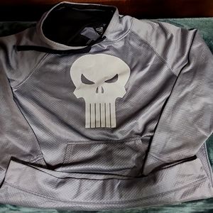 Marvel Skeleton Hoodie Grey Silver